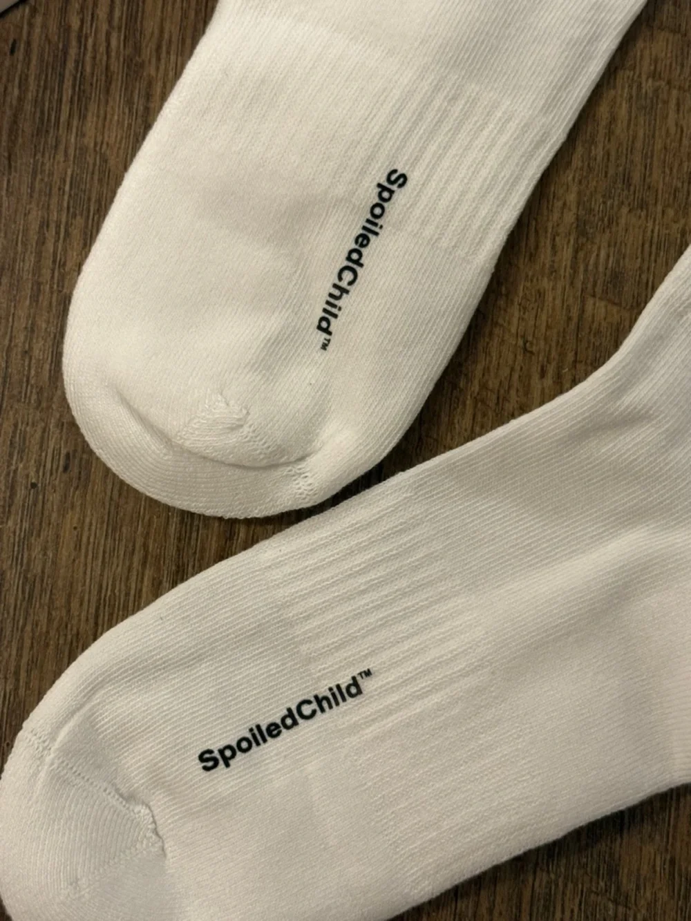 NWT Spoiled Child White Athletic Crew Socks Size